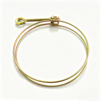 Collier de serrage réglable en acier inoxydable de 110 mm avec poignée en métal pour applications robustes, tailles personnalisables