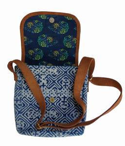 Bolso Bandolera Azul de Algodón para Mujer, Bolso de Mano de Viaje de Verano, Superligero, con Gran Capacidad, para el Trabajo - Product Image 1