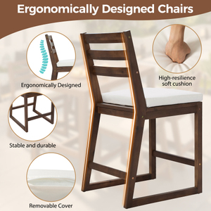 TREXM Patio Table and <b>Chairs</b> Set with Ergonomic <b>Chairs</b> for Poolside - Product Image 2