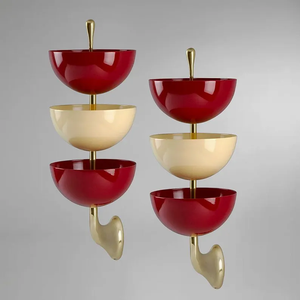 Juego de candelabros de pared de latón de mediados de siglo hechos a mano en estilo Sputnik para iluminación Retro Para el hogar y decoración de inspiración vintage - Product Image 6