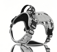 Harnais tactique pour chien de grande taille, harnais d'entraînement réglable pour animaux de compagnie, harnais réfléchissant pour chien K9, pour berger allemand, malinois