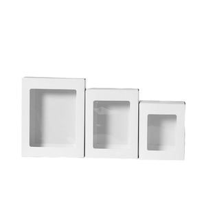 Boîtes cadeaux en carton auto-érectables de luxe, écologiques, recyclables, avec gaufrage, logo personnalisé, doublure en éponge, fenêtre blanche ou marron - Product Image 1