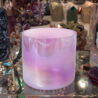 ZHQH Bol chantant en cristal de Quartz violet Pirmide Reiki Bola Amatista Rubi Bols chantants en Quartz naturel Instruments de guérison sonore