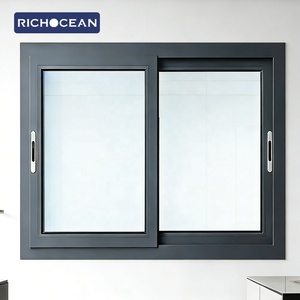 RICHOCEAN AS2047 Finestre <span class=keywords><strong>Scorrevoli</strong></span> a Triplo Vetro con Protezione dagli Impatti, Finestre <span class=keywords><strong>Scorrevoli</strong></span> in Alluminio con Vetro Cavo e Zanzariera - Product Image 1