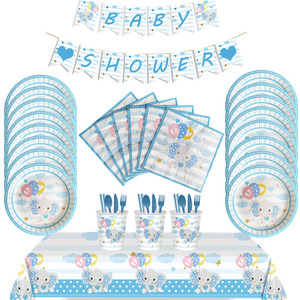 Animal Pink <strong>Unicorn</strong> Disposable Tableware Set Baby Girl Birthday <strong>Party</strong> Banner Pink Elephant Paper Cup Plate <strong>Supplies</strong> - Product Image 3