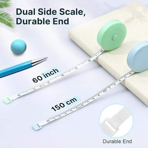 Cinta Métrica Retráctil Portátil de Cuero PU con Logotipo Personalizado al por Mayor, 150 cm, 60 Pulgadas, para Medir Cuerpo, Costura y Manualidades - Product Image 6