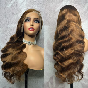 Vente en gros de perruques en cheveux humains ondulés non traités de couleur naturelle en provenance de Chine, perruques en dentelle non adhésives en cheveux humains de couleur naturelle - Product Image 6