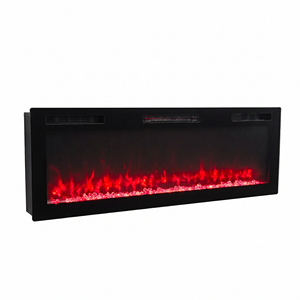 <span class=keywords><strong>Chimenea</strong></span> Eléctrica de Pared de 42 Pulgadas <span class=keywords><strong>con</strong></span> 12 Colores de Llama y Control Táctil, Calentador Lineal de 1500W para Pared Multimedia de Hotel - Product Image 3
