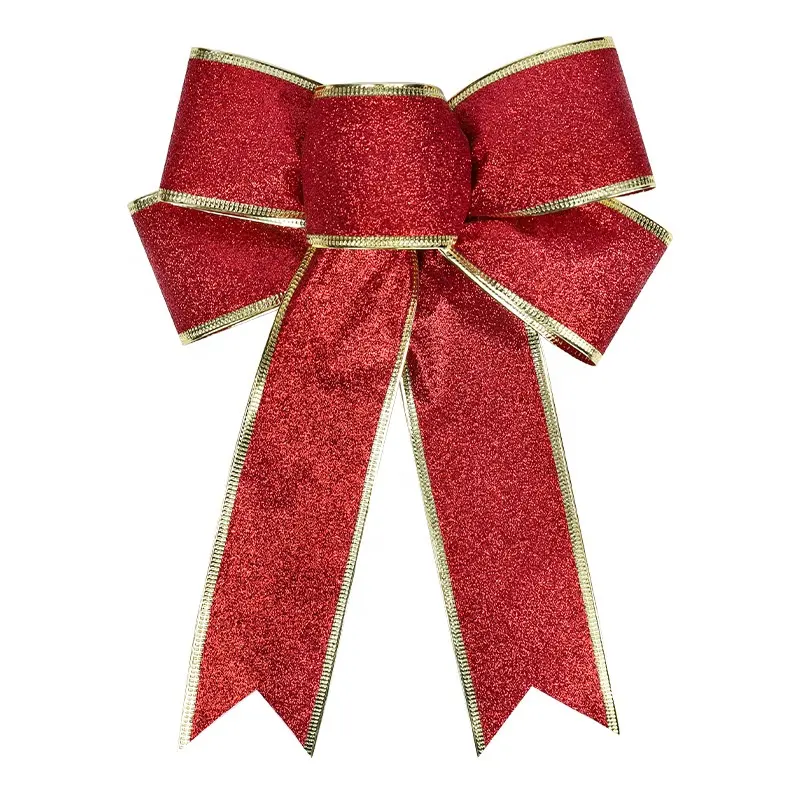 Fluwelen Jute Organza Kerst Lint Strik Bedraad Lint Strik Voor Kerst Decoratieve Strik