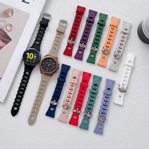 Bracelets en caoutchouc pour montre intelligente en silicone sport d'usine 20mm 22mm pour <span class=keywords><strong>Samsung</strong></span> <span class=keywords><strong>Gear</strong></span> 2 Galaxy Watch 4 <span class=keywords><strong>3</strong></span> Men - Product Image 1
