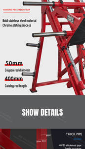 Proveedor de <span class=keywords><strong>Tmax</strong></span>, equipo de fitness de gimnasio de 45 grados, entrenamiento de piernas, prensa de piernas en cuclillas de doble hack - Product Image 5