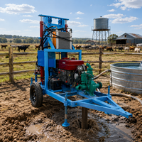 Plateforme de forage de puits d'eau portable, plateforme de forage de puits d'eau hydraulique pour les projets de puits d'eau pour le bétail des ranchs