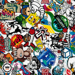 TSAUTOP perlengkapan desain kartun, perlengkapan <span class=keywords><strong>Film</strong></span> hidrografis bening lebar 50CM cetakan Transfer air pola desain kartun - Product Image 2