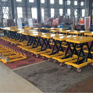 Hand Push Hydraulic Lifting Platform <b>Cart</b> <b>Foldable</b> Design For Factory Warehouse Cargo Handling - Product Image 2