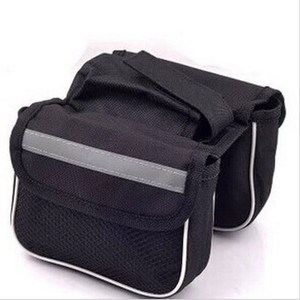 Bolsa para bicicleta 3 en 1, para sillín, cuadro delantero, tubo superior, impermeable, con forro interior, correa desmontable, opciones de color rojo, azul y negro - Product Image 4