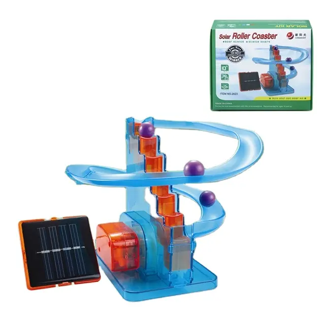 गर्म बिक्री प्लास्टिक शैक्षिक Diy सौर शक्ति रोलर कोस्टर के लिए रेलवे खिलौने बच्चे