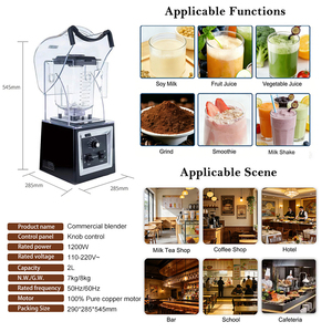 High Quality Professional Manufactured Multifunction Heavy Duty Commercial Blender 100% Pure Copper Motor 5+ Speeds 1.6-2.0L Qui - Product Image 5