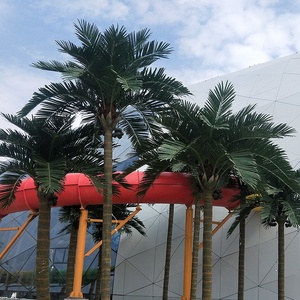 屋内外装飾用の耐久性のあるグラスファイバープラスチック製の偽の葉を使用した新しい屋外用巨大人工ヤシの木 - Product Image 3