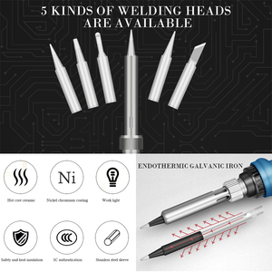 Kit de <span class=keywords><strong>fer</strong></span> à <span class=keywords><strong>souder</strong></span> électronique avec température réglable 60W 110V, offre spéciale - Product Image 5