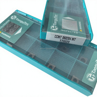 Plaquette de tournage externe en carbure de tungstène Taegutec CCMT060204 MT TT8020 pour tour CNC, dureté HRC45-60, garantie 1 an, CVD Corée OEM