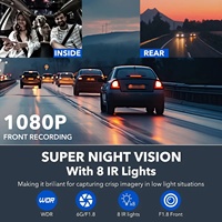 Caméra embarquée 4 canaux avec vision nocturne WDR 170 FOV, écran IPS 2 pouces, enregistreur vidéo 1080P, accessoires de voiture avant et arrière S7S
