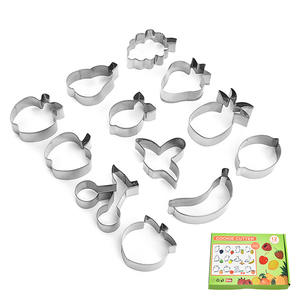 Juego De Moldes De Acero Inoxidable, 12 Uds., Para Galletas, Frutas y Verduras, Herramientas De <span class=keywords><strong>Reposteria</strong></span>, Decoración De Pasteles, Herramientas Para Hornear - Product Image 2