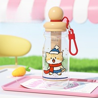 Gobelet à paille grande capacité MM, motif dessin animé, résistant à la chaleur, avec filtre à thé portable, en plastique, pour enfants garçons et filles, été
