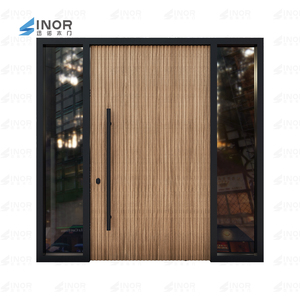 ขนาดมาตรฐาน2000*2400*200ประตูทางเข้าไม้โอ๊คสมัยใหม่ - Product Image 2