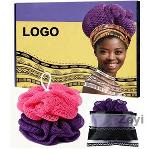 Logo personnalisé, best-seller, boule de bain en filet africain en nylon, boule de bain tissée à la main, boule de bain riche en <span class=keywords><strong>mousse</strong></span>, fabricant en gros - Product Image 1