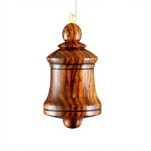 Handcrafted High Quality <b>Wooden</b> Hanging Bell Ornament Traditional Art Design Christmas Home Decoration Ceiling Mount - Product Image 4