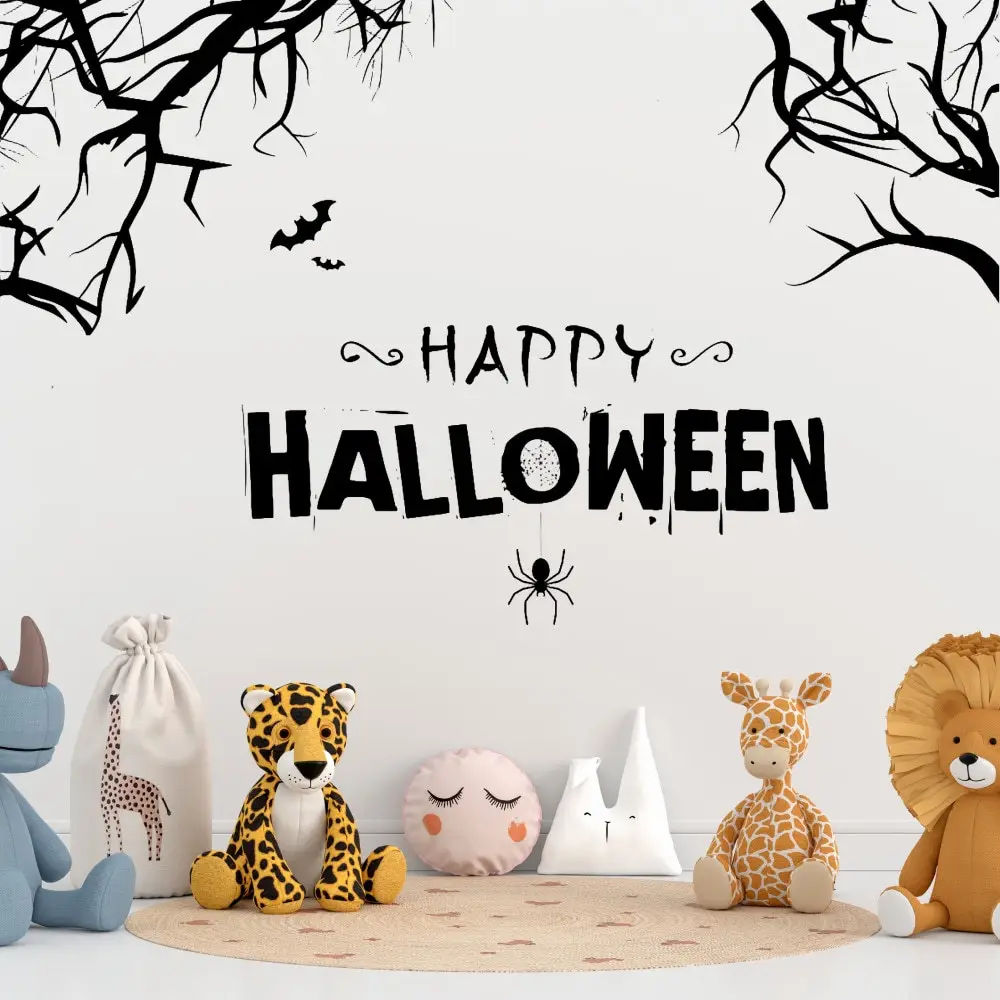 Removable Self Adhesive Vinyl Wall Stickers Halloween Holiday Home Decor Wall Decor Waterproof Wall Decals