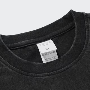 Camiseta de Hombre de Alta Calidad, Personalizada, Casual, Lisa, de Manga Corta, Holgada, 100% Algodón, Vintage, Lavada al Ácido - Product Image 4