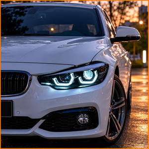 Para <span class=keywords><strong>BMW</strong></span> <span class=keywords><strong>Serie</strong></span> <span class=keywords><strong>1</strong></span> F20 F21 2015-2018, Actualización Facelift al Estilo M3 Competition 2023, Conjunto de Faros Delanteros Bi-LED Hexagonales con DRL - Product Image 5