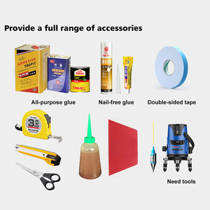 Ánh sáng cao Nhà Máy Giá thân thiện với môi trang trí nội thất kết cấu hình học 50cm * 50cm không thấm nước PVC 3D tấm Tường - Product Image 5