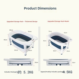 Baignoire pliable en PP pour enfants, options d'assise inclinable, baignoire épaissie grande taille pour bébés, idéale pour la baignade à domicile - Product Image 4