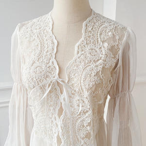 Venta al por mayor personalizado <span class=keywords><strong>2022</strong></span> nuevo diseño de camisón de <span class=keywords><strong>boda</strong></span> Sexy cuello en V de encaje de alta calidad tul <span class=keywords><strong>vestido</strong></span> de <span class=keywords><strong>noche</strong></span> de hadas - Product Image 5