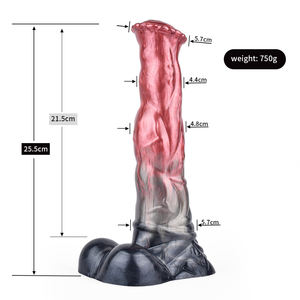 NNSX Dildo énorme en forme de pénis de cheval avec stimulateur de nœuds, pénis animal, gode <span class=keywords><strong>géant</strong></span> pour femmes, jouets sexuels pour adultes 18+ - Product Image 2