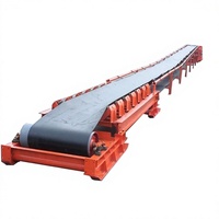 Convoyeur à bande à rouleaux horizontal en acier inoxydable, neuf, mobile, à vitesse réglable, durable, pour gravier et charbon
