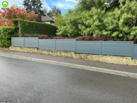 Panneaux de clôture modulaires en alliage d'aluminium au design moderne, lames d'intimité, imperméables, écologiques, pour jardin extérieur, modélisation 3D