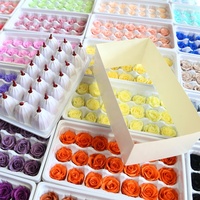 Têtes de roses éternelles de haute qualité, fraîches, grade A-B, 2-3 cm, fleurs immortelles, cadeaux pour la fête des mères et la Saint-Valentin