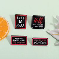 L'enfer était plein émail broche drôle mal citation broche démon blague Badge bijoux cadeau pour sac à dos vêtements amis en gros