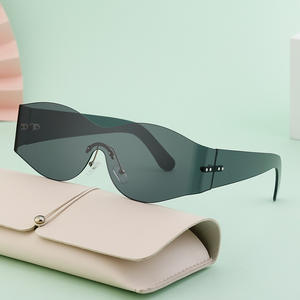 Lunettes de soleil sur mesure de style européen et américain pour hommes, verres polarisés UV400 en PC, style Instagram, avec étui - Product Image 3