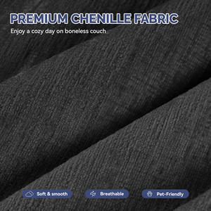 Juego de Sofás Modulares de Tela Chenille, Diseño Modular sin Ensamblaje, Sofá Cama en Forma de L, Reposabrazos Extra Anchos, Soporte Ergonómico - Product Image 2