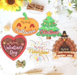 Panneaux de photos 3D colorés « Hello World » pour bébé, diverses formes, pour les premières fêtes, accessoires photo, cadeau - Product Image 2