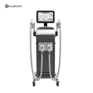 Nubway The New 4 waves Double Handle Laser Removal Hair 808 Diode Laser Machine Ice Cool Salon Equipment