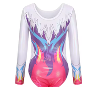 Nouvelle conception, justaucorps de gymnastique rythmique à manches longues pour filles et enfants, de haute qualité et à prix abordable