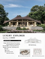 Tente de luxe XingYu EPCO pour glamping, en toile, quatre saisons, imperméable, double couche, équipement de camping pour resort extérieur complet