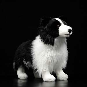 Peluche de Border <span class=keywords><strong>Collie</strong></span> Realista, Animal de Peluche Supersuave, <span class=keywords><strong>Cachorro</strong></span> para Niños y Amantes de Mascotas, Relleno de Algodón PP, Regalo de Cumpleaños Perfecto - Product Image 6