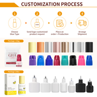 Colle pour extensions de cils STARSCOLORS à l'arôme de banane, imperméable, séchage rapide 0.8, colle adhésive pour extensions de cils, Cola pour usage en salon