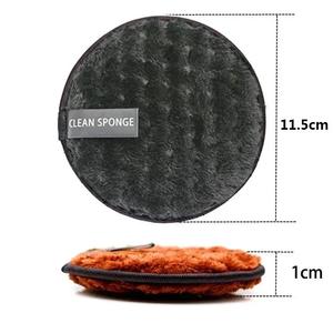 Éponge à maquillage en microfibre réutilisable et <span class=keywords><strong>lavable</strong></span>, lingettes démaquillantes, serviette nettoyante pour le visage, disques doux, double couche - Product Image 5